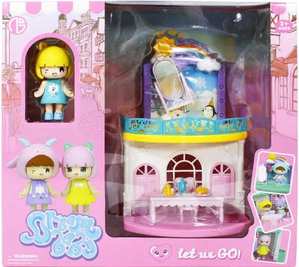 Домик с куклами 2 шт и аксессуарами 33х31х118 см