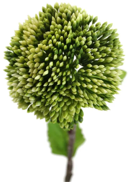 Розовый декоративный трахелиум с тканевыми листьями 44см