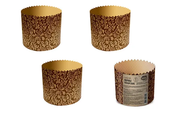 Пасхальные формы для кулича 90х90 4шт бумажные