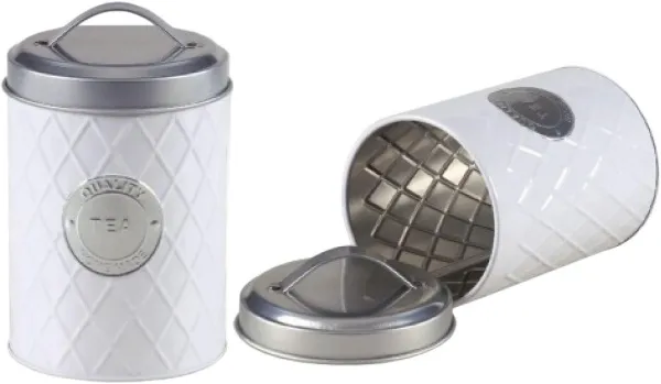 Банка жестяная 1600мл с 3D эффектом крышка с ручкой d108х178мм ("TEA")