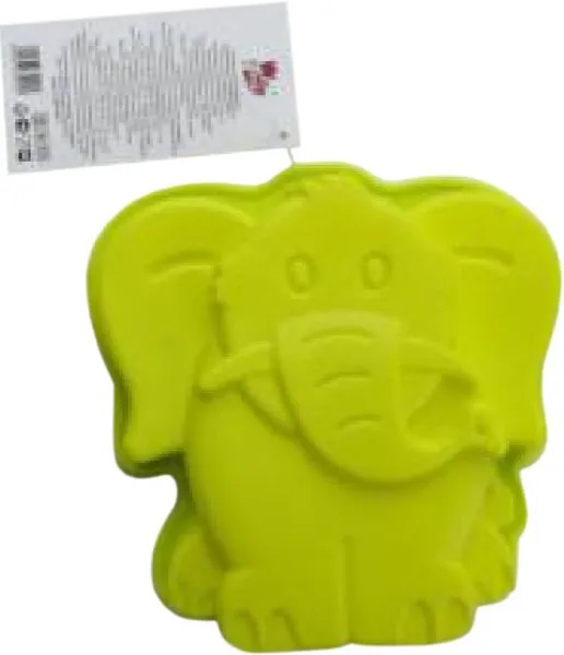 Форма силиконовая для выпечки Слоненок 19х18,5х4см (RKD-053G зелен.)