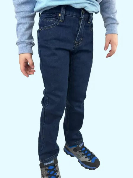 Джинсы утепл. для мальчика арт. DJ003 (р.S/9 синий)