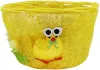 Корзинка пасхальная Цыпленок с очками 15х12х9см круглая (С Цвет: желтый)