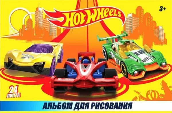 Альбом для рисования 24л А4 CENTRUM (Hot Wheels // 88706)