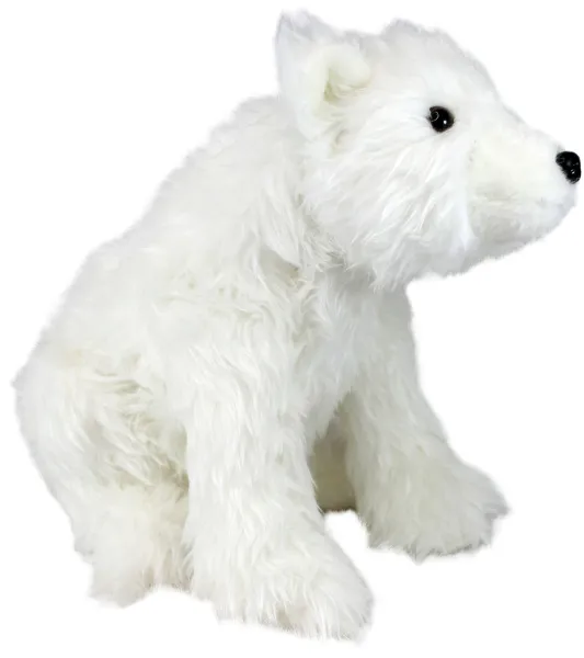 белый плюшевый медведь 30см