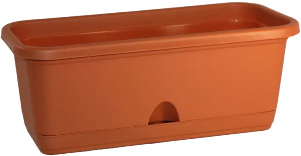 Балконный ящик с поддоном 400мм (терракотовый)