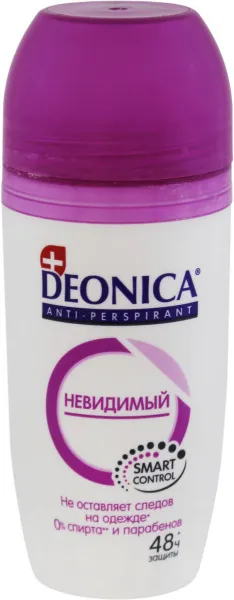 Дезодорант антиперспирант DEONICA ролик 50мл жен (Невидимый // 4600104029875)