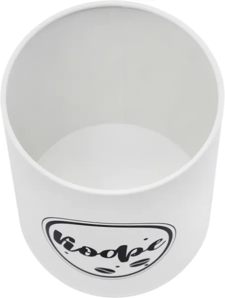 банка металлическая, 2500мл, кофе, круглая большая, 13,8х18,3см, белая, с крышкой