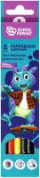 Карандаши цветные 6цв Schoolformat Smart Dino заточенные