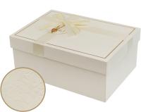 Коробка подарочная 19,5х13,5х7,5см Цвет: молочный