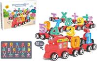 Игрушка развивающая Поезд магнитная, 31 деталь Размер 25х4х18см