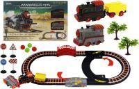 Дорога железная на батарейках 2 паровоза Размер: 49х9х31см свет, звук длина пути 231см