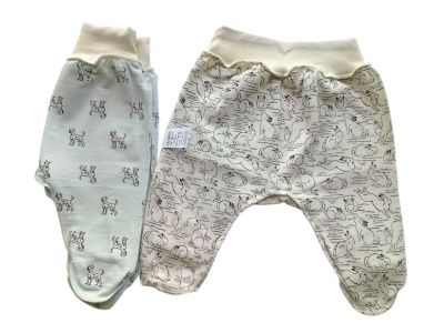 Ползунки цветная набивка футер 100% хлопок  (р.68)