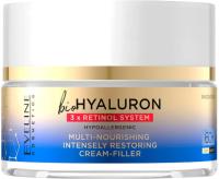 Крем-филлер EVELINE bioHyaluron 3 х Retinol System 50мл 60+ день/ночь мультивитам.интенсивно регенер