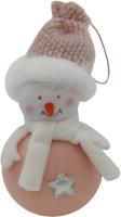 Украшение новогоднее Снеговик со звездой Размер в упаковке: 60х60х120мм Цвет: Розовый