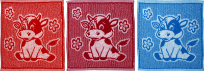 Салфетка кухонная махровая 30х30см (6038 Милый бычок)