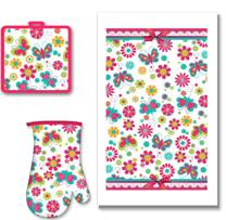 Набор для кухни 3 предмета подставка под горячее, варежка, полотенце