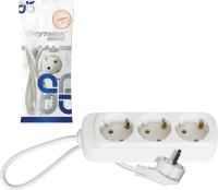 Удлинитель сетевой Спутник 3 гнезда 3м 10А с заземлением