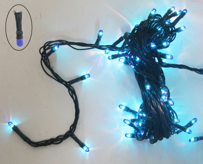 Гирлянда электрическая с контроллером 7.1м 140 ламп кабель зеленый (синий)