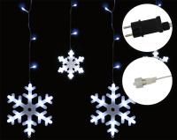 Гирлянда светодиодная Ледяные снежинки 8 реж. Размер: 5м х 35-65см, 264 лампы Цвет: холодный белый