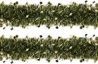 Мишура со звездочками d8х200см Цвет: зеленая+золото