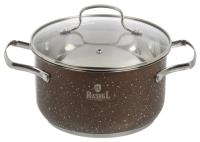 Кастрюля RASHEL 4,7л 220х125мм из нержавеющей стали со ст.крышкой, коричневый гранит