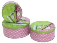 Банки жестяные 3шт в наборе Для рукоделия 