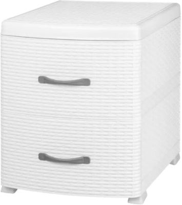 Комод-тумба Ротанг 2 секции (6 белый)