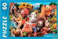 Пазлы 60 элементов Забавные животные №6