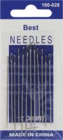 Иглы швейные, набор 12шт