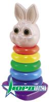 Игрушка НОРДПЛАСТ Пирамидка-качалка Кролик развивающая
