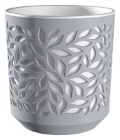 Кашпо Leaves 2.5л Цвет: серый/белый