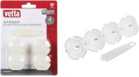 Заглушки для розеток VETTA 4шт 32х22мм с держателем