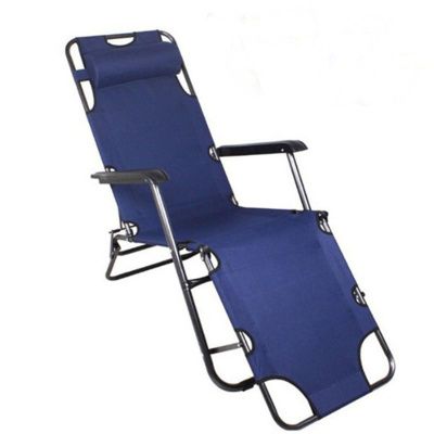 Кресло-шезлонг складное размер:178х47х35см (Цвет: синий.)