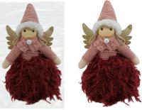 Украшение новогоднее Девочка-ангел Размер в упаковке: 9,3х5,5х20см Цвет: малиновый