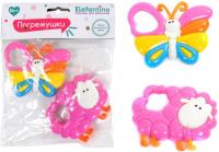 Погремушка Elefantino 15х5см 2шт с удобным захватом на хэдере