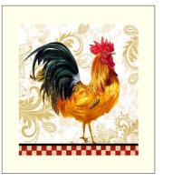 Салфетка кухонная Петухи 30х30см РОС02301