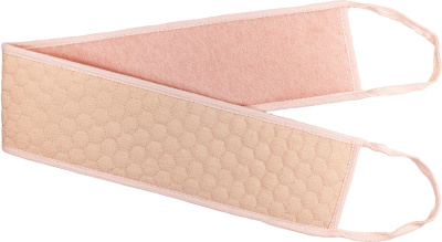 Мочалка NataM с ручками Размер: 10х69см (Цвет: розовый)