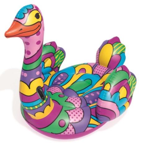 Надувной матрас-плот BESTWAY Страус для катания на воде 190х166см, в комплекте ремонтная заплатка
