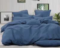 Комплект постельного белья Семейный Pandora микрофибра-страйп диз.1х1 19-4118 темный деним