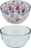 Стеклянный салатник Atmix 1800мл диаметр 19.5 см