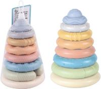 Игрушка развивающая Пирамидка 12,8х3х22см, в сетке