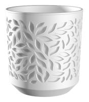 Кашпо Leaves 1.25л Цвет: белый/белый