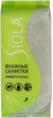 Влажные салфетки SIOLA Silver 8шт (универсальные)