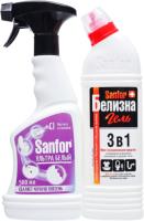 ЧС SANFOR 500мл спрей универсал Ультра белый+ ЧС SANFOR Белизна гель 500г