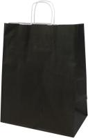 Пакет бумажный 35х15х45см с кручеными ручками черный