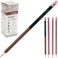 Карандаш чернографитный deVENTE Gold Rose НВ с ластиком