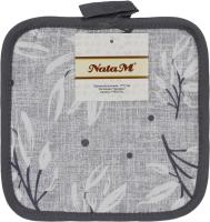 Кухонная прихватка гризайль 17x17см полиэстер с монохромным дизайном