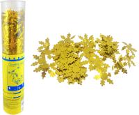 Пневмохлопушка Снежинки 30см конфетти (золото)