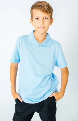 Рубашка для мальчика школьная Deloras (р.134 светло-голубой)